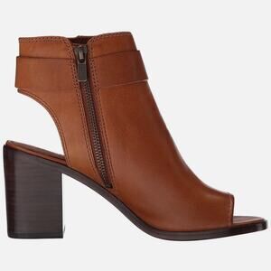 Frye Brown Danica Harness Open Toe Ankle Booties Sz 6M